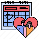date, love, wedding, romantic, valentines, heart, calendar
