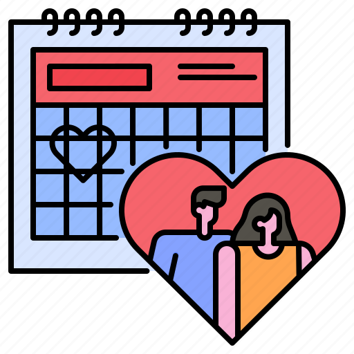 Date, love, wedding, romantic, valentines, heart, calendar icon - Download on Iconfinder