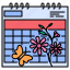 spring, calendar, flower, springtime, season, schedule 