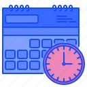 clock, calendar, schedule, date, deadline, time, period, education