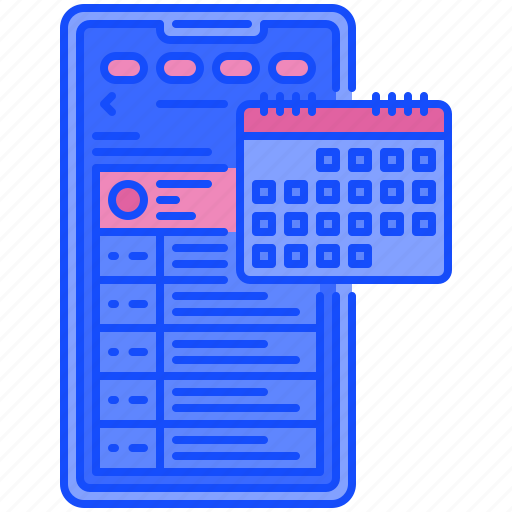 Schedule, phone, time, date, timetable, organization, calendar icon - Download on Iconfinder