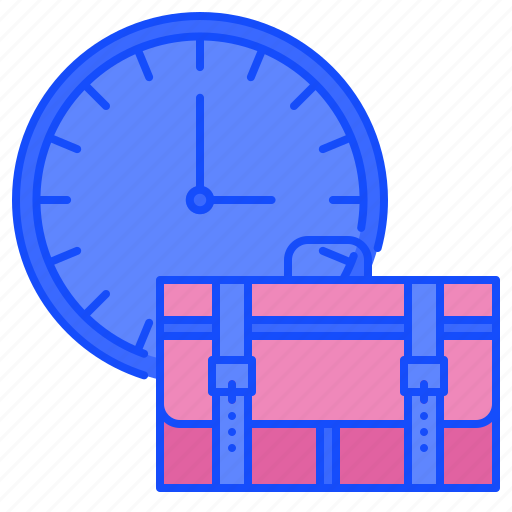 Work, working, time, date, professions, briefcase, clock icon - Download on Iconfinder