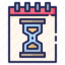 alarm, calendar, hourglass, management, sandglass