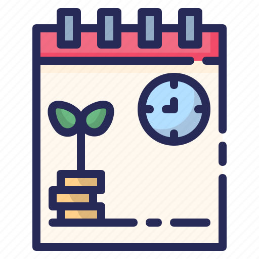 Calendar, currency, dollar, growth, money icon - Download on Iconfinder