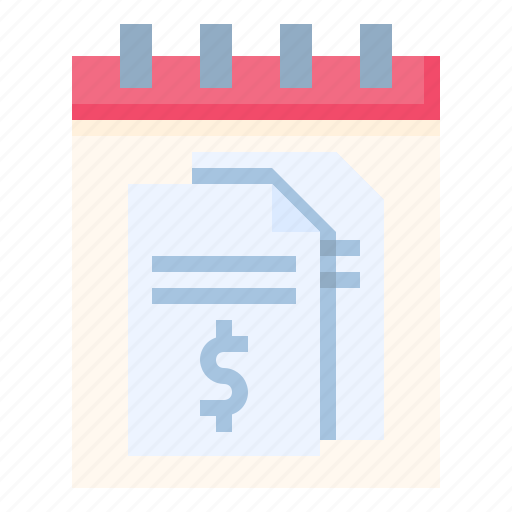 Bill, calendar, dollar, money, payment icon - Download on Iconfinder