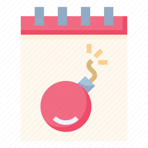 Bomb, calendar, deadline, management, time icon - Download on Iconfinder