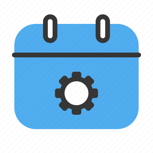 Calendar, date, gear, management, settings, time icon - Download on Iconfinder