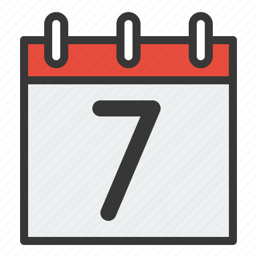 Calendar, date, day, schedule, seven icon - Download on Iconfinder