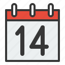 calendar, date, day, fourteen, schedule