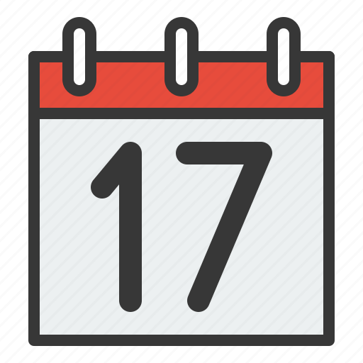 Calendar, date, day, schedule, seventeen icon - Download on Iconfinder