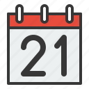 calendar, date, day, schedule, twenty one 