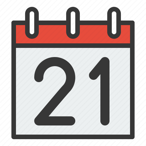 Calendar, date, day, schedule, twenty one icon - Download on Iconfinder