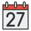 calendar, date, day, schedule, twenty seven 