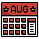 august, calendar, month, time