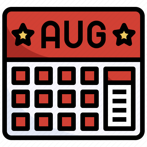 August, calendar, month, time icon - Download on Iconfinder