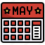 may, calendar, month, time 