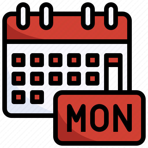 Monday, calendar, schedule, date, time icon - Download on Iconfinder