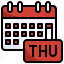 thursday, calendar, schedule, date, time 