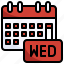 wednesday, calendar, schedule, date, time 