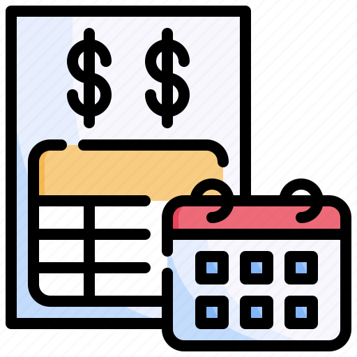 Bill, calendar, payday, payment, schedule icon - Download on Iconfinder