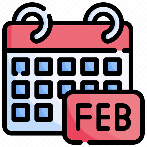 February, calendar, monthly, winter, date icon - Download on Iconfinder