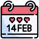 valentines, wedding, schedule, calendar, time, date