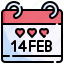 valentines, wedding, schedule, calendar, time, date 