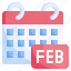 february, calendar, monthly, winter, date 
