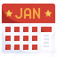 january, calendar, month, time 