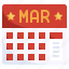 march, womens, calendar, month, time 