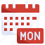 monday, calendar, schedule, date, time 