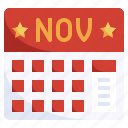 november, calendar, month, time