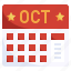 october, calendar, month, time 