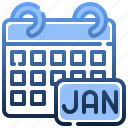 january, calendar, new, year, event, celebration