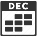 appointment, calendar, december, grid, month, schedule, time table