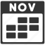 calendar, grid, month, november, plan, schedule, time table 