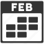 calendar, february, grid, month, plan, schedule, time table 