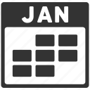 calendar, grid, january, month, plan, schedule, time table