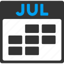 calendar, grid, july, month, plan, schedule, time table