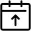calendar, arrow, up, upload, sent, schedule 