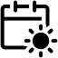 calendar, sun, hot, weather, morning, day, schedule 