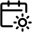 calendar, sun, hot, weather, morning, day, schedule 