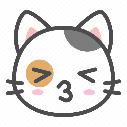Avatar, calico, cat, cute, face, kiss, kitten icon - Download on Iconfinder