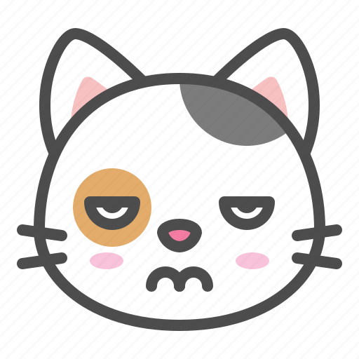 Angry, avatar, calico, cat, cute, face, kitten icon - Download on Iconfinder