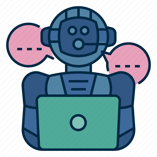 Robocall, robot, assistance, chat bot, call center scam, phone fraud, call center icon - Download on Iconfinder