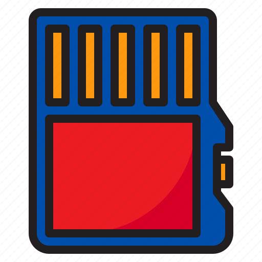 Sd, card, memory, drive, storage, device icon - Download on Iconfinder
