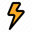 flash, electric, element, energy, lightning, thunder, power