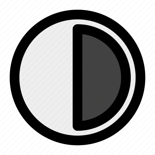 Contrast, eclipse, shadow, adjust, black, control, white icon - Download on Iconfinder