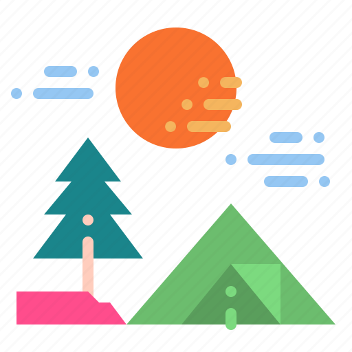 Camping, forest, hobby, tent, woods icon - Download on Iconfinder
