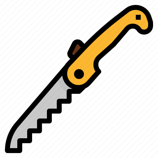Camping, cutting, floating, hand, saw icon - Download on Iconfinder